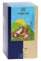 Sonnige Grüße, erfrischende Kräuter-Früchteteemischung, Doppelkammerbeutel